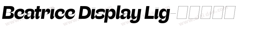 Beatrice Display Lig字体转换